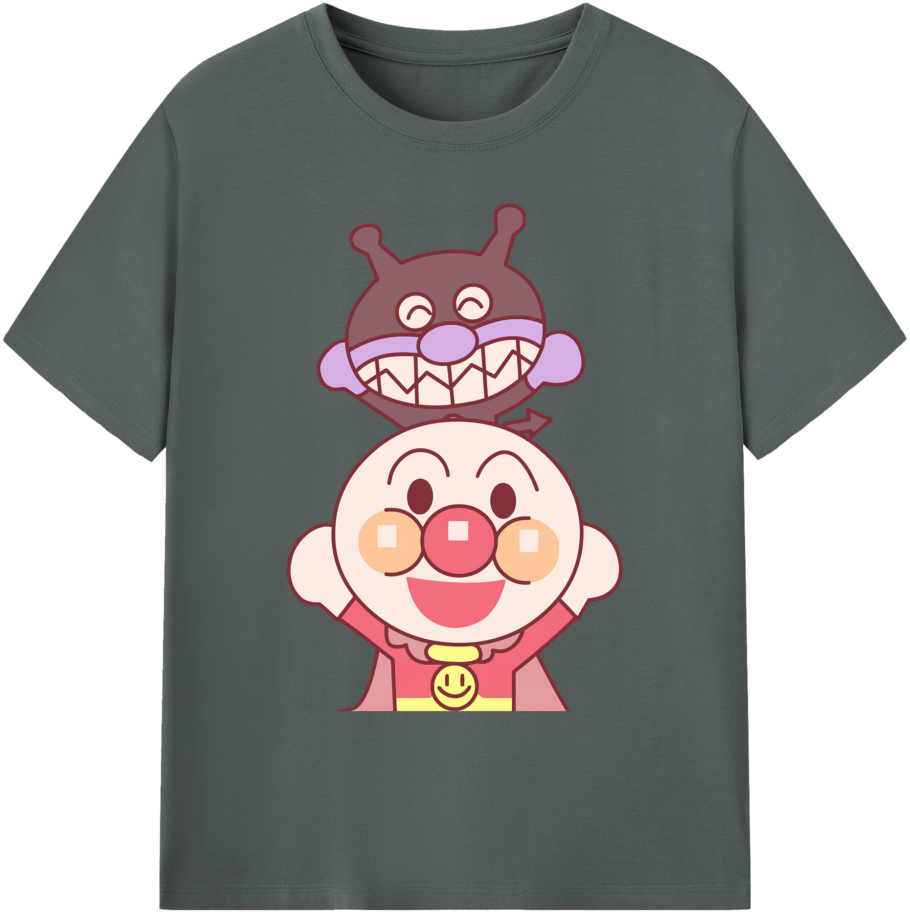 （画像用） アンパンマン Anpanman 綿100％ メンズ半袖Tシャツ｜肌触りやわらか＆通気性